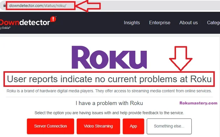 check for roku server outage