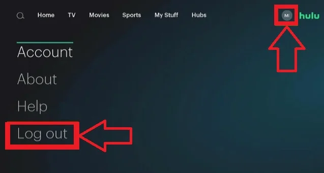 sign out hulu app on roku