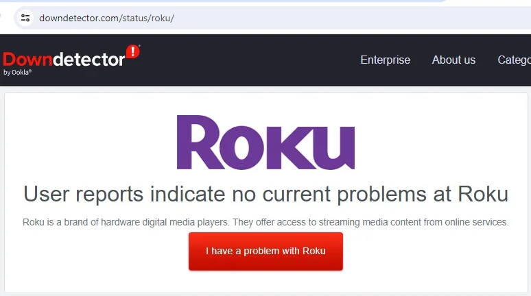 check Roku server status online